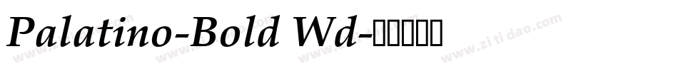 Palatino-Bold Wd字体转换